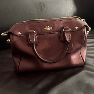 Coach Dark Red Leather Satchel